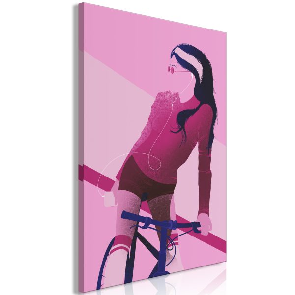 Obraz – Woman on Bicycle (1 Part) Vertical Obraz – Woman on Bicycle (1 Part) Vertical