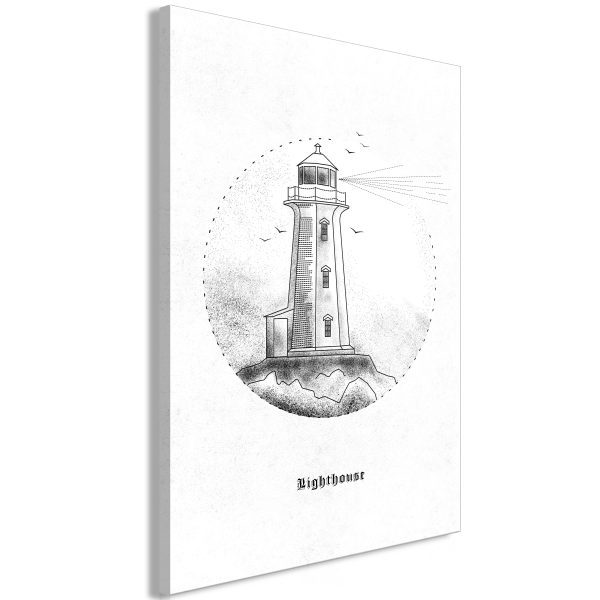 Obraz – Black and White Lighthouse (1 Part) Vertical Obraz – Black and White Lighthouse (1 Part) Vertical