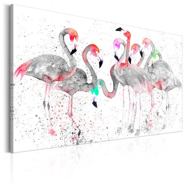 Obraz – Flamingoes by Night Obraz – Flamingoes by Night