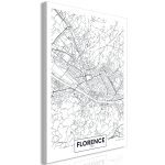 Obraz – Florence Map (1 Part) Vertical Obraz – Florence Map (1 Part) Vertical