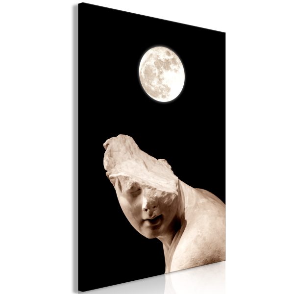 Obraz – Moon and Statue (1 Part) Vertical Obraz – Moon and Statue (1 Part) Vertical