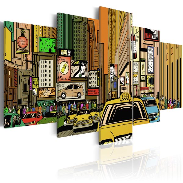 Obraz – Kreslené ulice NYC Obraz – Kreslené ulice NYC