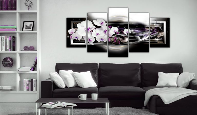 Obraz – Orchids on a black background Obraz – Orchids on a black background