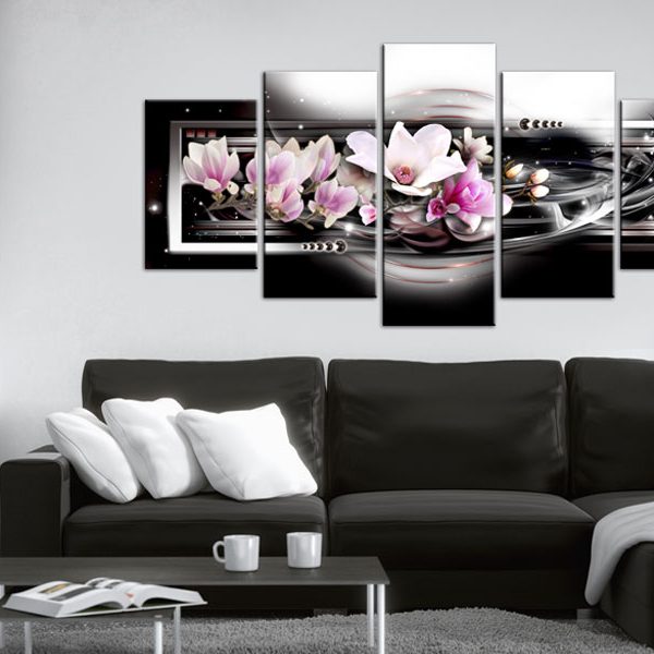 Obraz – Magnolias on a black background Obraz – Magnolias on a black background