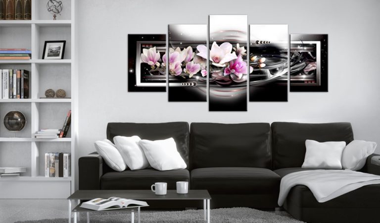 Obraz – Magnolias on a black background Obraz – Magnolias on a black background
