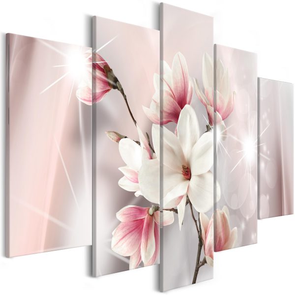 Obraz – Dazzling Magnolias (5 Parts) Narrow Obraz – Dazzling Magnolias (5 Parts) Narrow