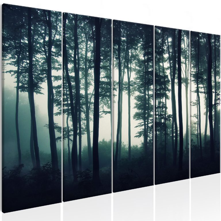 Obraz – Dark Forest (5 Parts) Narrow Obraz – Dark Forest (5 Parts) Narrow