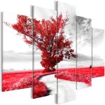 Obraz – Lone Tree (5 Parts) Red Obraz – Lone Tree (5 Parts) Red
