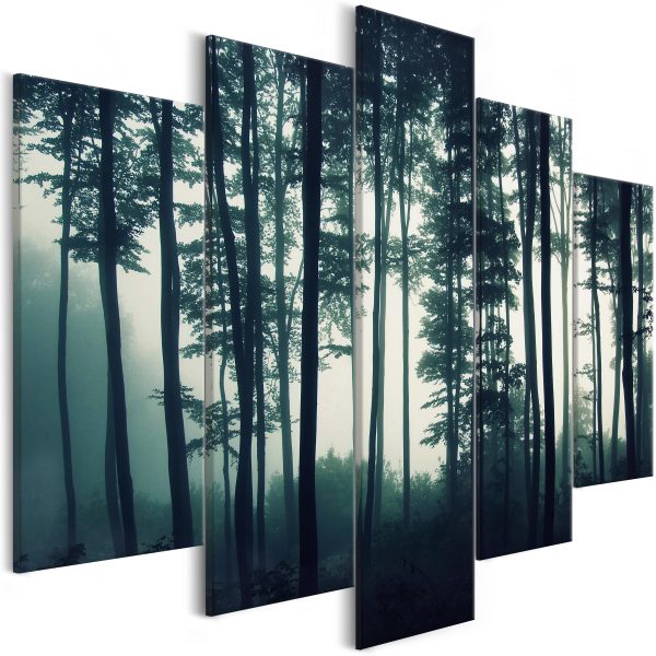Obraz – Dark Forest (5 Parts) Narrow Obraz – Dark Forest (5 Parts) Narrow
