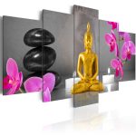 Obraz – Zen: golden Buddha Obraz – Zen: golden Buddha