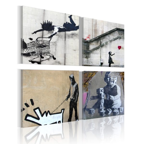 Obraz – Banksy – koláž Obraz – Banksy – koláž