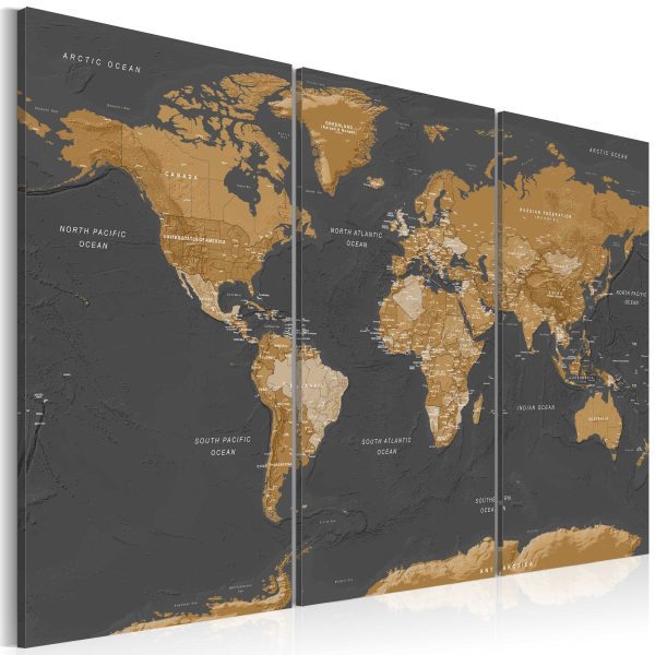 Obraz – World Map: Mundo Negro Obraz – World Map: Mundo Negro