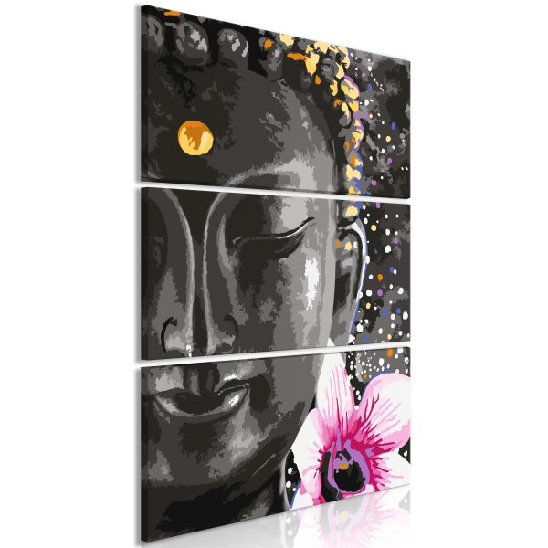 Obraz – Buddha and Flower (3 Parts) Vertical Obraz – Buddha and Flower (3 Parts) Vertical