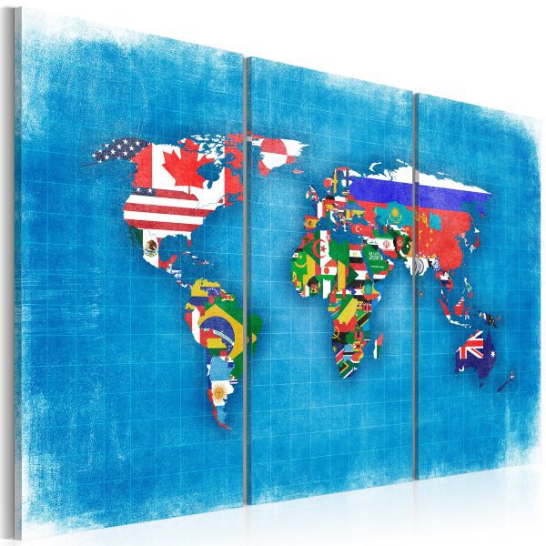 Obraz – Flags of the World – triptych Obraz – Flags of the World – triptych