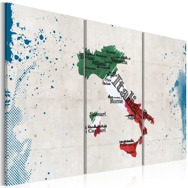 Obraz – Map of Italy – triptych Obraz – Map of Italy – triptych