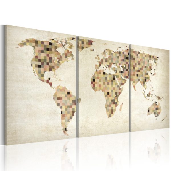 Obraz – The World map – quicksands Obraz – The World map – quicksands