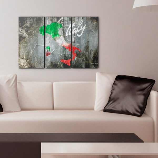 Obraz – Artistic map of Italy – triptych Obraz – Artistic map of Italy – triptych
