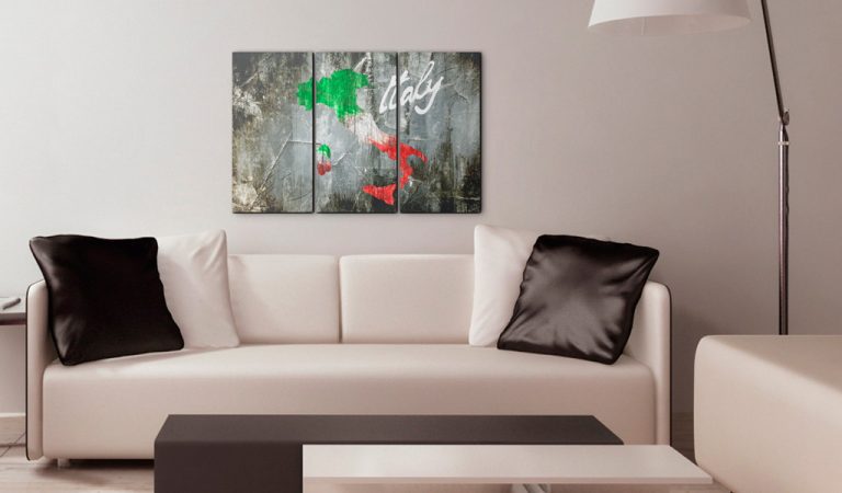 Obraz – Artistic map of Italy – triptych Obraz – Artistic map of Italy – triptych