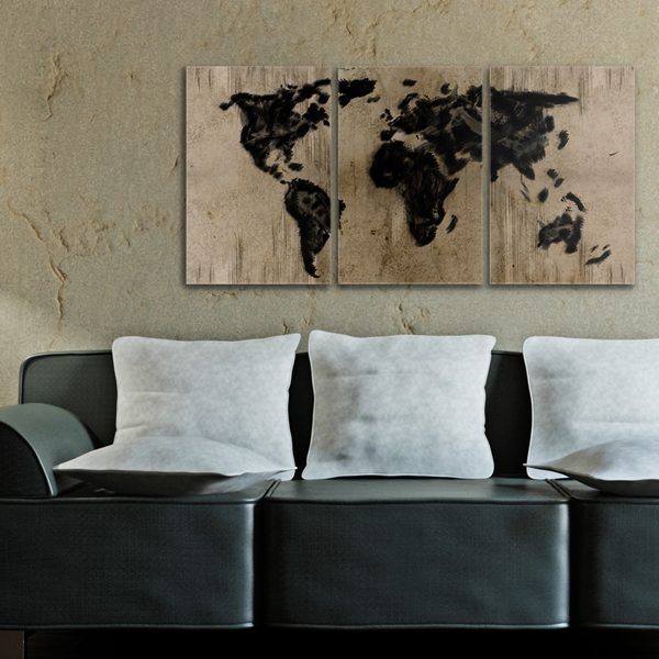 Obraz – Inky map of the World Obraz – Inky map of the World