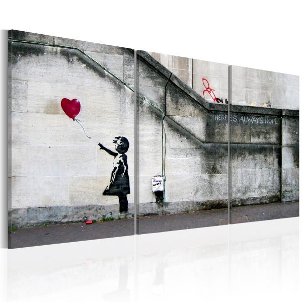 Obraz – There is always hope (Banksy) – triptych Obraz – There is always hope (Banksy) – triptych