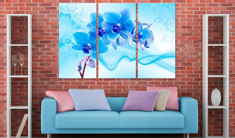 Obraz – Ethereal orchid – blue Obraz – Ethereal orchid – blue