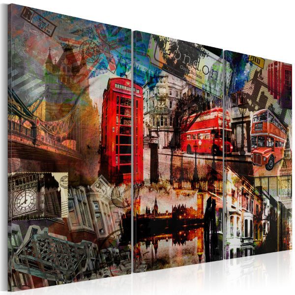 Obraz – London collage – triptych Obraz – London collage – triptych