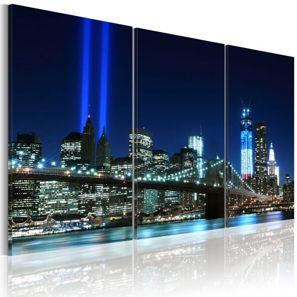 Obraz – Blue lights in New York Obraz – Blue lights in New York