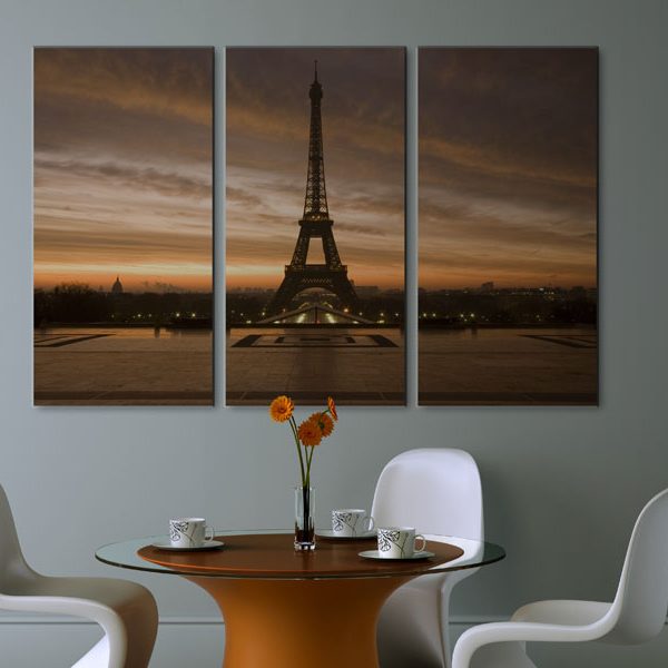Obraz – Eiffelova věž za soumraku Obraz – Eiffelova věž za soumraku