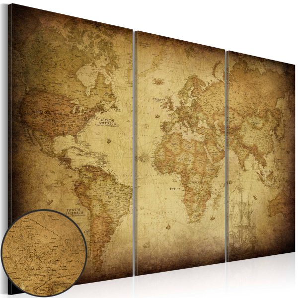 Obraz – Old map of the World – triptych Obraz – Old map of the World – triptych