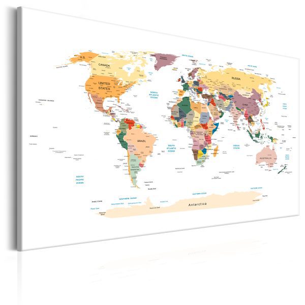 Obraz – World Map: Travel Around the World Obraz – World Map: Travel Around the World