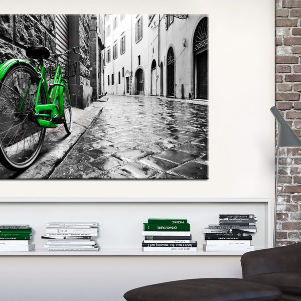 Obraz – Vintage Green Bike Obraz – Vintage Green Bike