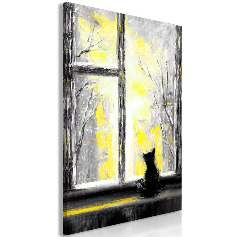 Obraz – Longing Kitty (1 Part) Vertical Yellow Obraz – Longing Kitty (1 Part) Vertical Yellow