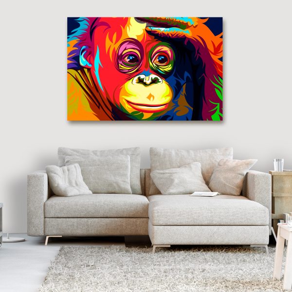 Obraz – Colourful Orangutan (1 Part) Wide Obraz – Colourful Orangutan (1 Part) Wide