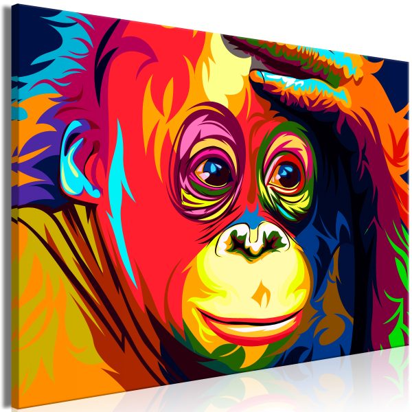 Obraz – Colourful Orangutan (1 Part) Wide Obraz – Colourful Orangutan (1 Part) Wide