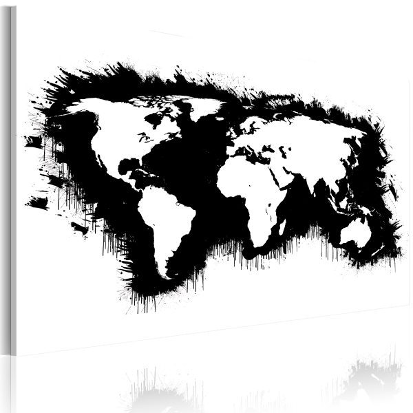 Obraz – Monochromatic map of the World Obraz – Monochromatic map of the World