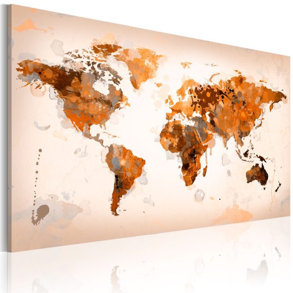 Obraz – Map of the World – Desert storm Obraz – Map of the World – Desert storm