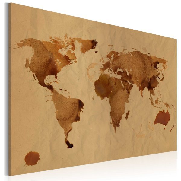 Obraz – The World painted with coffee Obraz – The World painted with coffee
