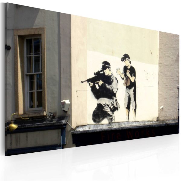 Obraz – Sniper and boy (Banksy) Obraz – Sniper and boy (Banksy)