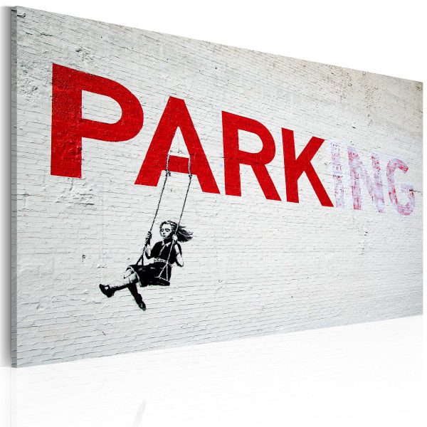 Obraz – Parking Girl Swing by Banksy Obraz – Parking Girl Swing by Banksy