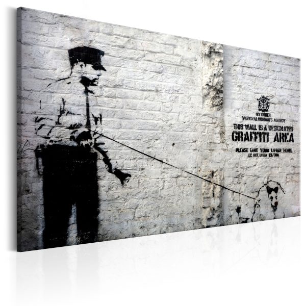 Obraz – Graffiti Area (Police and a Dog) by Banksy Obraz – Graffiti Area (Police and a Dog) by Banksy