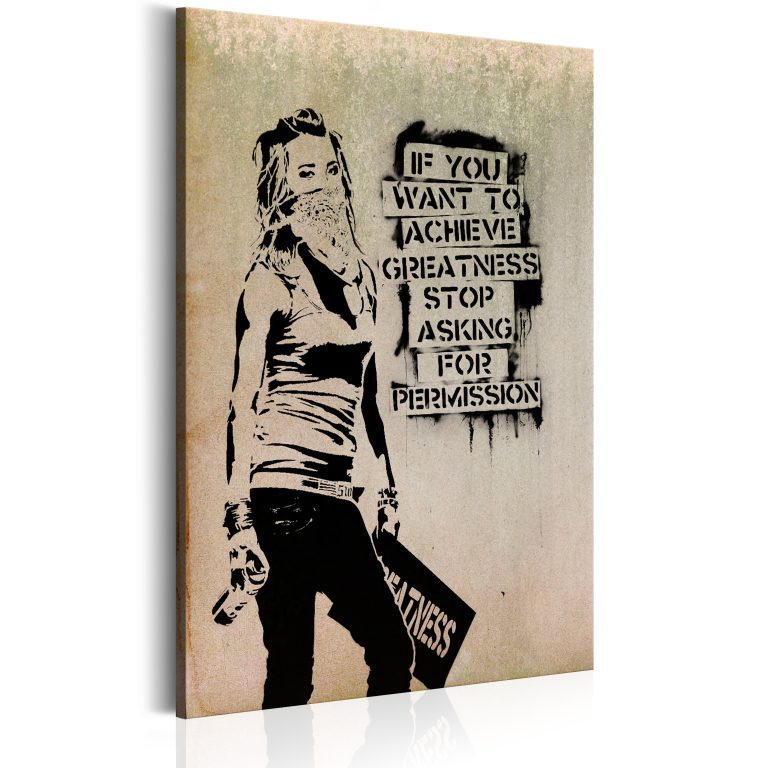 Obraz – Graffiti Slogan by Banksy Obraz – Graffiti Slogan by Banksy