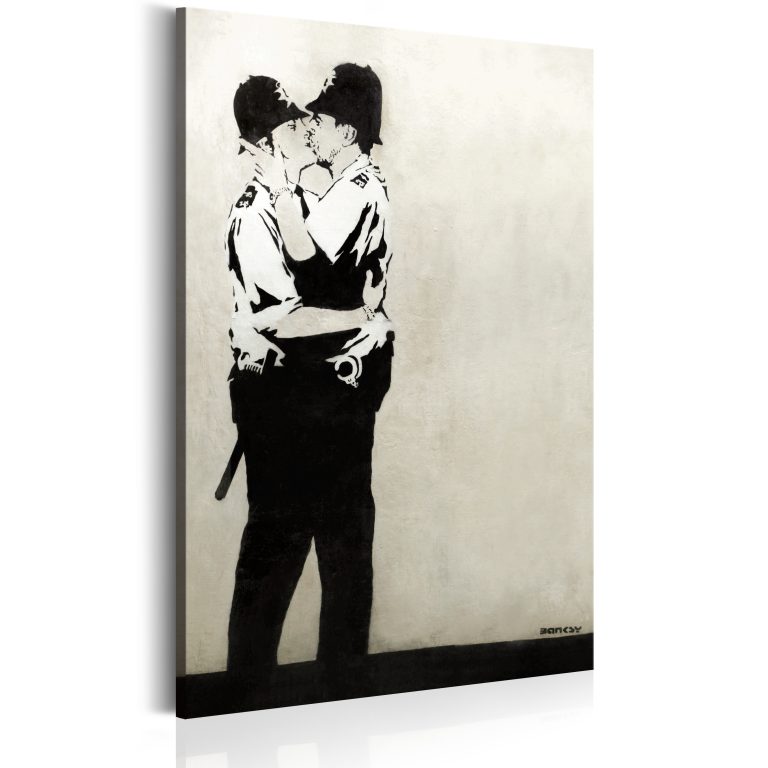 Obraz – Kissing Coppers by Banksy Obraz – Kissing Coppers by Banksy