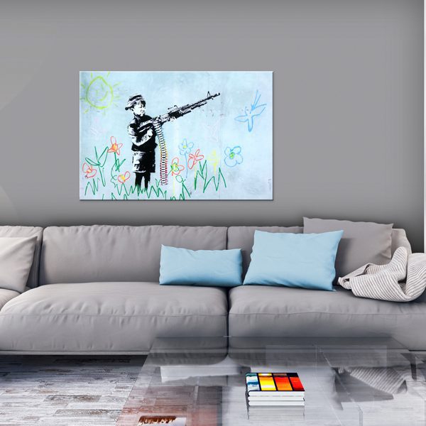 Obraz – Boy with Gun by Banksy Obraz – Boy with Gun by Banksy