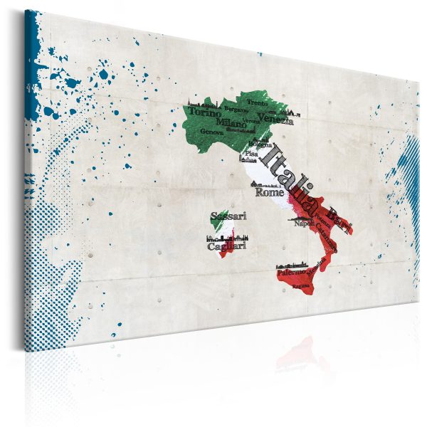 Obraz – Map: Italy Obraz – Map: Italy