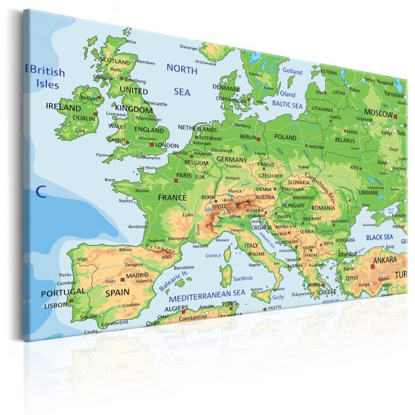 Obraz – Map of Europe (1 Part) Wide Obraz – Map of Europe (1 Part) Wide