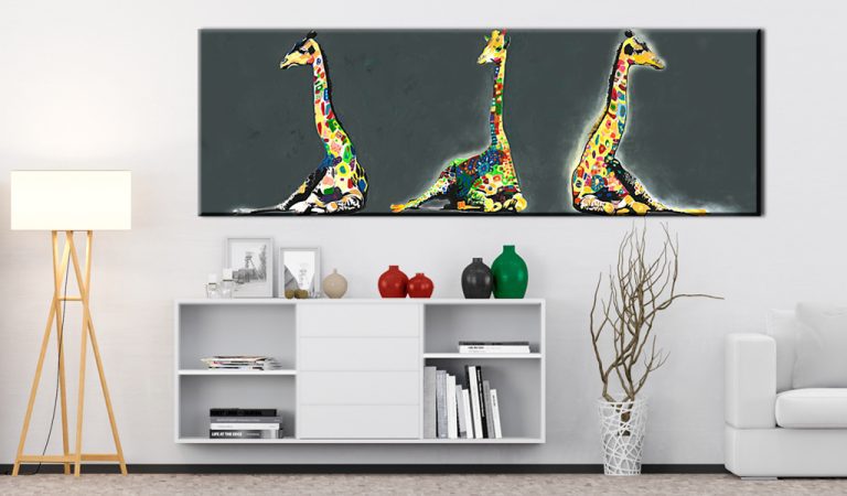 Obraz – Colourful Giraffes Obraz – Colourful Giraffes