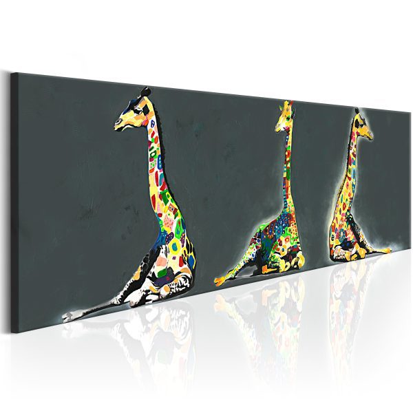 Obraz – Colourful Giraffes Obraz – Colourful Giraffes