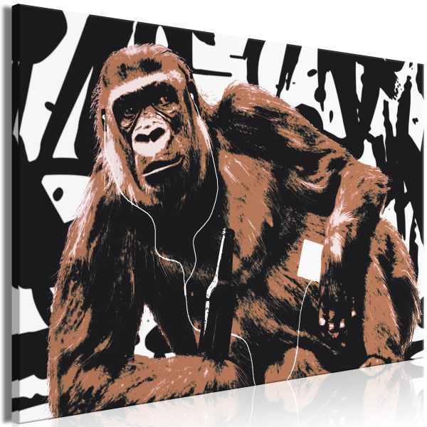 Obraz – Pop Art Monkey (1 Part) Narrow Grey Obraz – Pop Art Monkey (1 Part) Narrow Grey