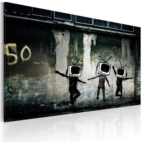 Obraz – TV heads dance (Banksy) Obraz – TV heads dance (Banksy)