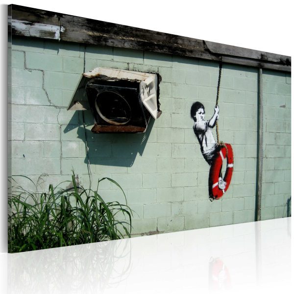 Obraz – Boy on a swing (Banksy) Obraz – Boy on a swing (Banksy)